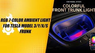 Tlyard RGB 7-Color Ambient Light for Tesla Model 3/Y/X/S Frunk