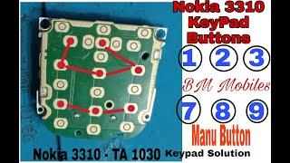 Nokia 3310 - TA 1030 Keypad 1 2 3 & 7 8 9 Buttons not Working Solution 3310 Full Fix Solution