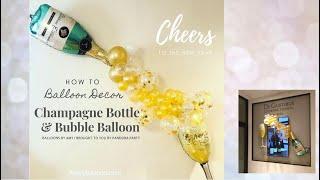 Easy DIY Bubble Champagne Balloon Garland | Party ideas | How to Party City Champagne Balloons.