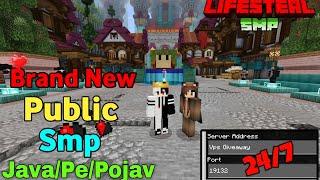 🪵 Brand New Lifesteal Public Smp For Minecraft  | Java/Pe/Pojav | 24/7 Online | Free To Join 1.21+