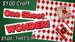 A COMPLETE CRAFT FOR ONLY $1.00!  Only Need One 12x12 Sheet! CRAFT FAIR OR GIFT!