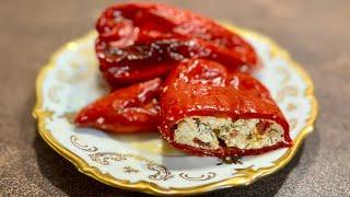 Пълнени чушки с яйца и сирене/ Фаршированный перец в духовке/ Stuffed peppers in the oven