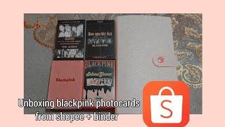 Unboxing blackpink photocards from shopee + binder  