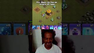 Infinite XP farm ll Clash of clans ll #shorts #clashofclans #coc