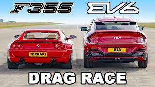 Ferrari F355 v Kia EV6: DRAG RACE