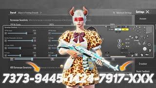 New Update 3.3Best Sensitivity Code + Control Settings Pubg Mobile/Bgmi Sensitivity 2024