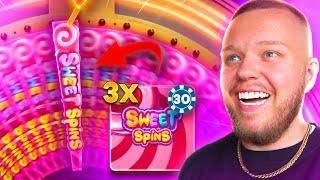 I HIT 3X TOP SLOT SWEET SPINS ON MY FIRST BET!! (Sweet Bonanza Candy Land Live Game Show)