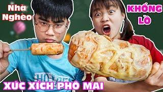 XÚC XÍCH PHÔ MAI SIÊU TO KHỔNG LỒ 200K VS XÚC XÍCH PHÔ MAI 10K - Đồ Ăn Nhà giàu Khác Đồ Ăn Nhà Nghèo