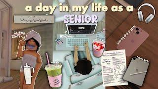 day in my life AS A SENIOR in high school | 6:12am-8pm day! | Bloxburg Roleplay | w/voices