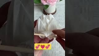 Tissue flower #craft #diyflower #diy #love