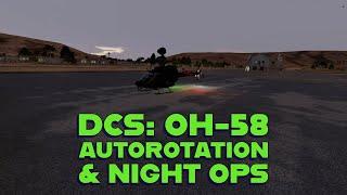 DCS: OH-58D Kiowa First Impressions - Autorotation, Night Ops, and Searchlight