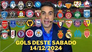 GOLS DESTE SÁBADO 14/12/2024 GOLS DE HOJE FUTEBOL EUROPEU - GOLS PELO MUNDO HOJE