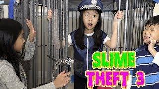 Pretend Play Police LOCKED UP Kaycee for STEALING SLIME Part 3