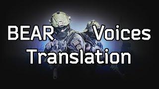 Escape From Tarkov BEAR Voice Lines Translation