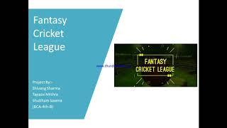 PROCESS OF FANTASY CRICKET LEAGUE