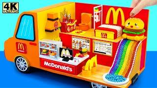 How to Make Miniature McDonalds Cardboard House Car Style from Paper Crafts ️ DIY Miniature House