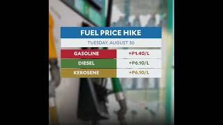 Fuel firms announce diesel, kerosene price hike by P6.10, gas by P1.40