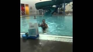 Vika's first swim lesson 2