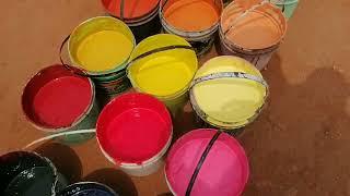 How to mix colours for mural painting