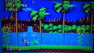 Sonic The Hedgehog on a broken Sega Genesis with bad sound chip