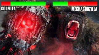 Godzilla Vs Kong But Health Bar Is Enabled | Godzilla And Kong Vs MechaGodzilla Final Battle Scene