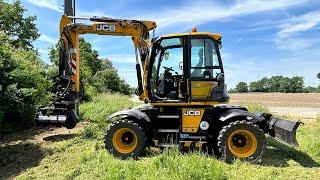 JCB Hydradig + Mulchfräse Prinoth M450e // Straßenarbeiten