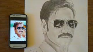 Drawing Ajay Devgan || Singham || By Ayush Birle