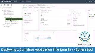 Lab - 7 Deploying a Container Application That Runs in a vSphere Pod