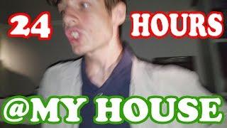 (CAUGHT) 24 HOUR OVERNIGHT CHALLENGE in MY HOUSE!