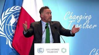 Arnold Schwarzenegger delivers climate message