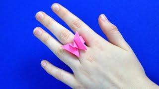 How to make a ring out of paper. Origami ring