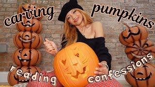 reading YOUR spooky confessions & carving pumpkins 