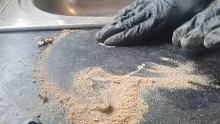 Kitchen Worktop Burn Repair - How to repair a laminate worktop professionally