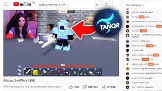 I trolled my Girlfriend's LIVESTREAM in Roblox Bedwars..