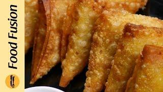 Chicken Vegi Cheese Samosas recipe by Food Fusion