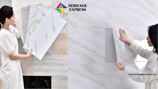Wall Sticker Thick Self Adhesive Marble Imitation Ceramic Tiles Stickers Waterproof  24 * 12 inches