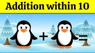 Addition within 10 | Basic Addition for Kids | Penguin Math