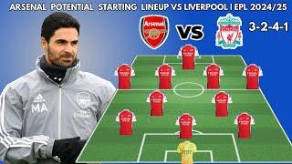 ARSENAL (3-2-4-1) VS LIVERPOOL | Potential starting lineup ■ ENGLISH PREMIER LEAGUE 2024/25