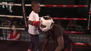 7 year old lil chop and Chop Chop Corley pad work and sparring with TKO