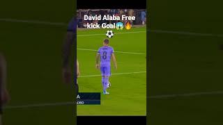 David Alaba magnificent free kick goal #football #goal#realmadrid