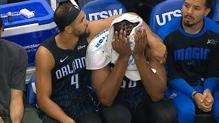 Jalen Suggs comforts emotional Wendell Carter Jr on bench after getting injured again