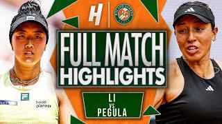 Ann Li vs Jessica Pegula - FULL Match Highlights | Roland Garros 2025