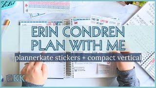 Erin Condren Functional Plan with Me Compact Vertical LifePlanner and PlannerKate Stickers
