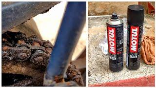 DIY :  Cleaning and lubing motorcycle chain using Motul C1 & C2