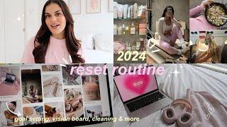 THE ULTIMATE 2024 RESET🩰: goal setting, vision board, cleaning & more!