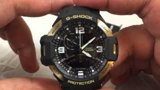 Casio GSHOCK G-Aviation GA1000-9G REVIEW | How To Set Time | LIGHT DISPLAY