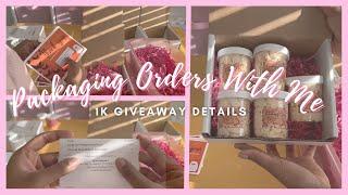 Packaging Orders With Me + #1KGIVEAWAY  | VLOG | 25 DAYS OF BLUSHBODYCARE | Jada Renee