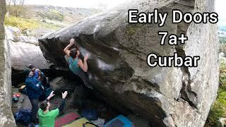 Curbar Bouldering Early Doors 7a+ [Peak District Gritstone]