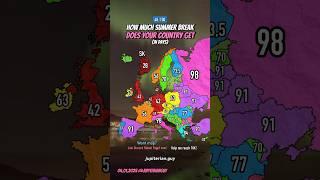 How much summer break does your country in Europe get?️️ #shorts #summer #geography #trending