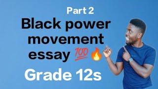 Grade 12 History black power movement (continuation/part 2)  Black panther party, The role player's